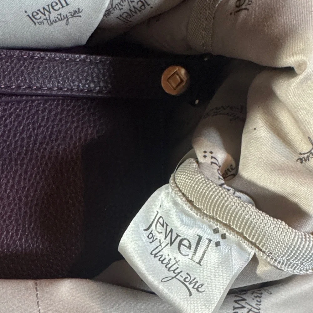 Chic Purple Handbag and Wallet Set